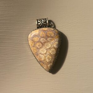 Unique Stone Pendant - Sterling Silver